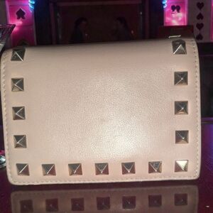 Valentino Garavani Rockstud Studded Tri-fold Wallet